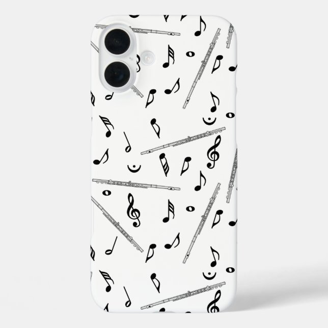 Flute Music Note Pattern Case-Mate iPhone Case (Back)