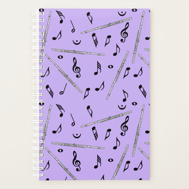 Flute Music Note Pattern Planner (Front)