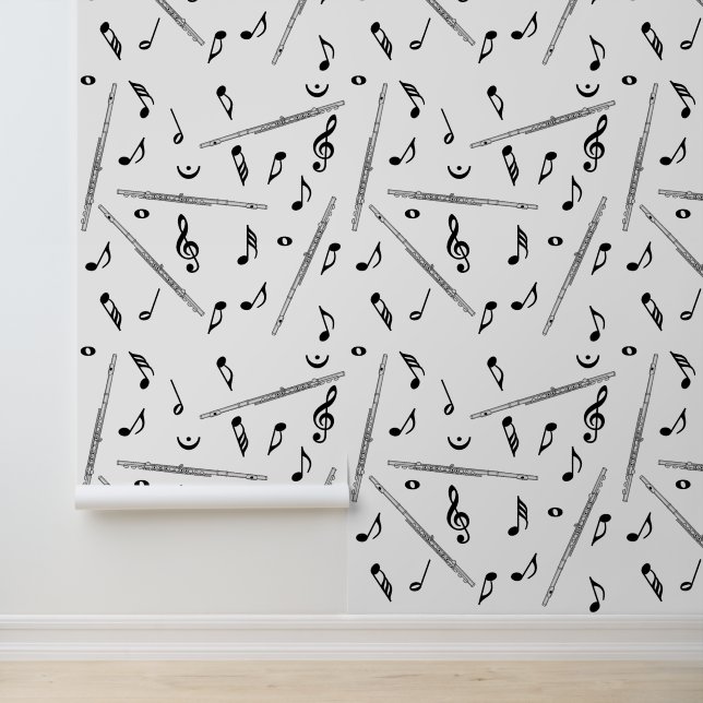 Flute Music Note Pattern Wallpaper (Application)