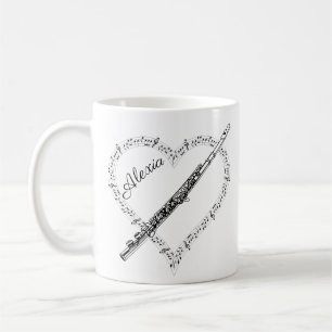Flute Music Notes Coffee Mug