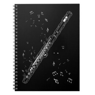 Flute Music Notes Instrument Musician Flautist Notebook