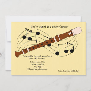 Flute Music Recital Invitation