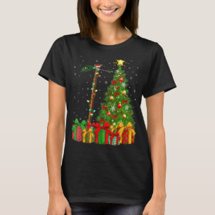 Flute Music Xmas Holiday Santa Flute Christmas Tr T-Shirt