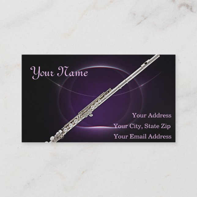 Flute Musician Business Card (Front)