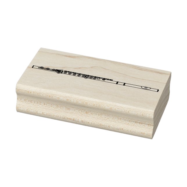Flute Musician Music Teacher Band Rubber Stamp (Stamp)