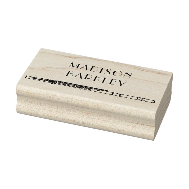 Flute Musician Music Teacher Band Rubber Stamp (Stamp)