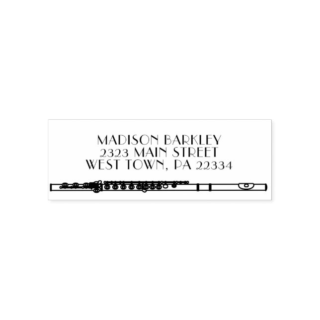 Flute Musician Music Teacher Band Self-inking Stamp (Design)
