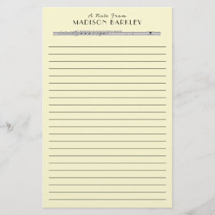 Flute Musician Music Teacher Band Stationery