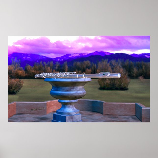 Flute on Marble Vase 2c Poster (Front)