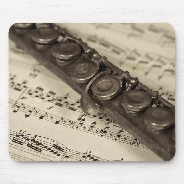 Flute on music mouse mat (Front)