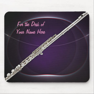 Flute On Purple Mouse Mat
