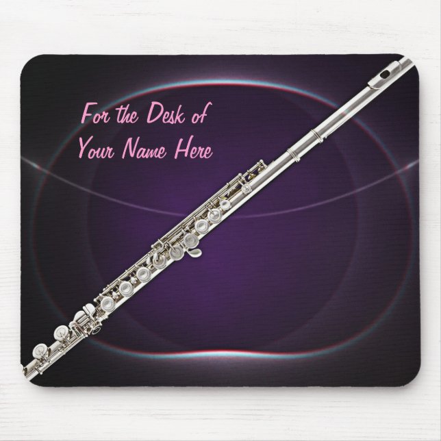 Flute On Purple Mouse Mat (Front)