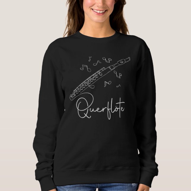 Flute One Line Design For Flutes Sweatshirt (Front)