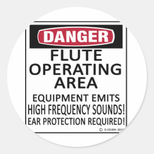 Flute Operating Area Classic Round Sticker