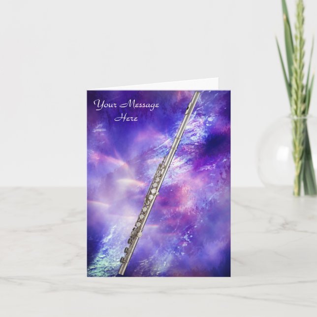 Flute or Flautist Greeting card or Note Card (Front)