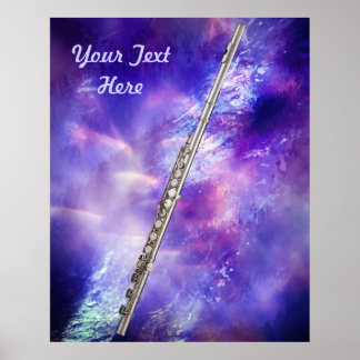 Flute or Flautist Musician Poster
