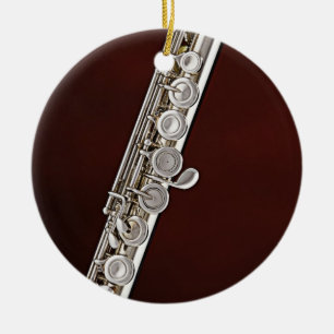 Flute or Flautist Musician Round Ornament