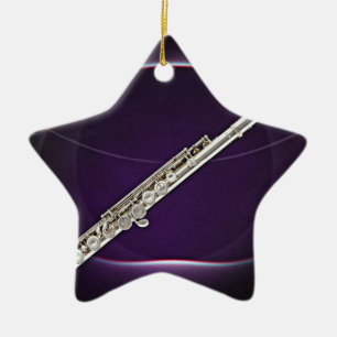 Flute or Flautist Musician Star Ornament