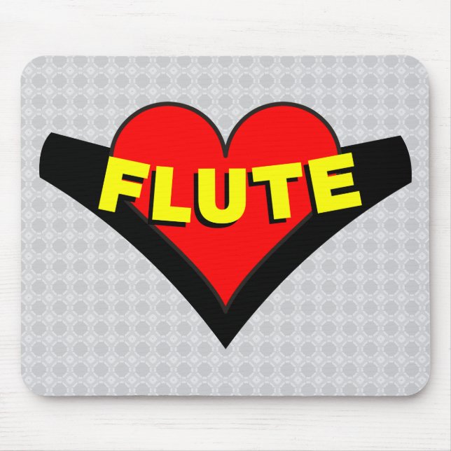 Flute Over Heart Mouse Mat (Front)