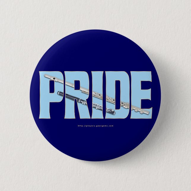 Flute - Piccolo Pride 6 Cm Round Badge (Front)