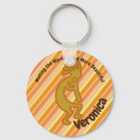 Flute Player Beautiful Music Orange Kokopelli