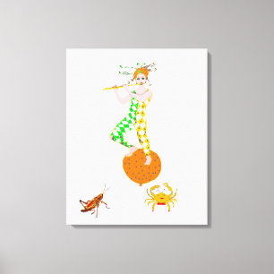 Flute player  canvas print