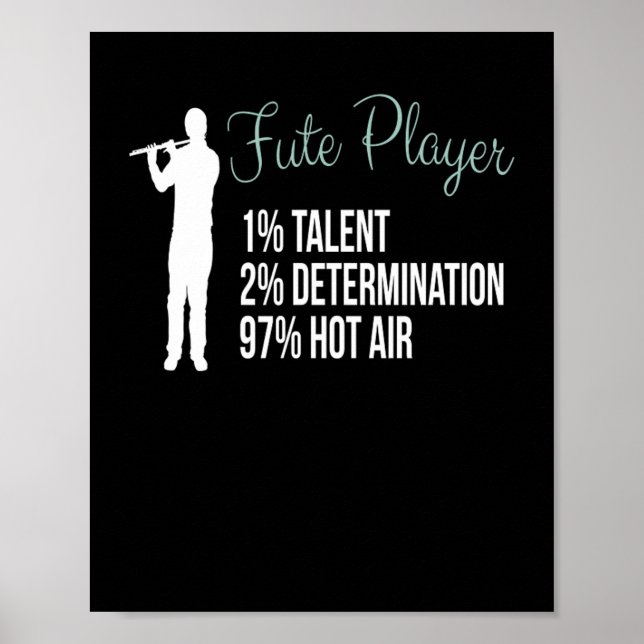 Flute Player Flute Instrument Poster (Front)