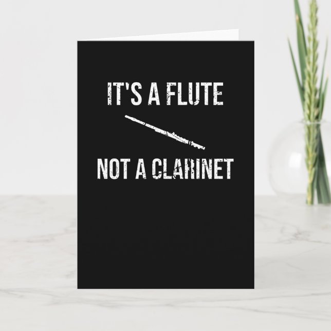 Flute Player Gifts | Flute Marching Band Flautist Card (Front)