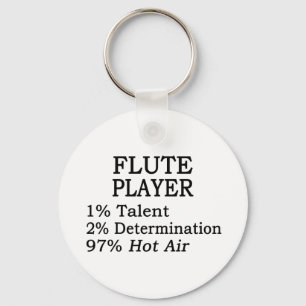 Flute Player Hot Air Key Ring