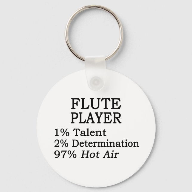 Flute Player Hot Air Key Ring (Front)