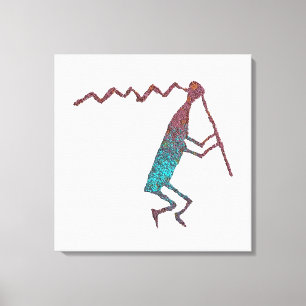 Flute Player Petroglyph Canvas Print