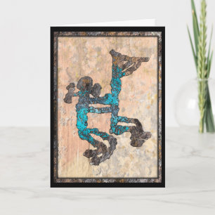 Flute Player Petroglyph with Companion Thank You C Card