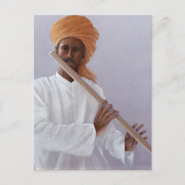 Flute Player Postcard (Front)