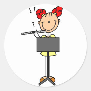Flute Player Stickers Sticker