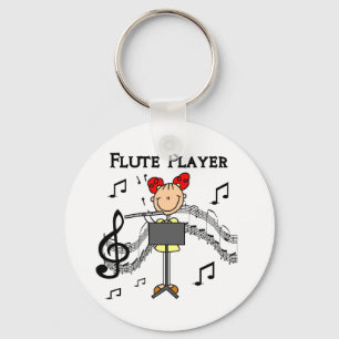 Flute Player T-shirts and Gifts Key Ring
