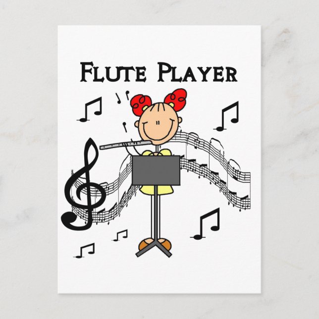 Flute Player T-shirts and Gifts Postcard (Front)