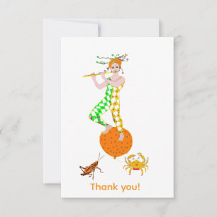 Flute player thank you card