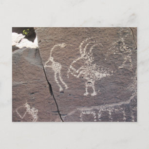 Flute Players Petroglyph Santa Fe New Mexico Postcard
