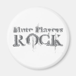 Flute Players Rock Magnet