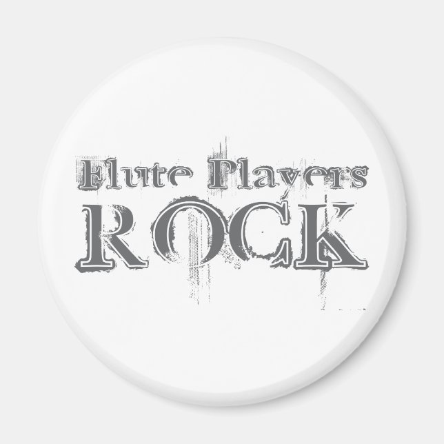 Flute Players Rock Magnet (Front)