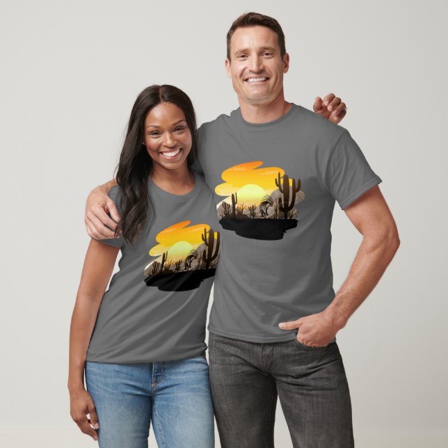 Flute Playing Desert Kokopelli T-Shirt (Unisex)