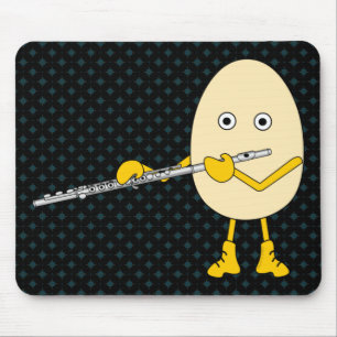 Flute Playing Egghead Mouse Mat