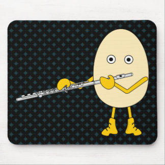 Flute Playing Egghead Mouse Mat