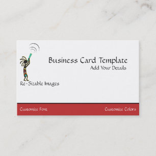 Flute Playing Kokopelli Logo Business Card