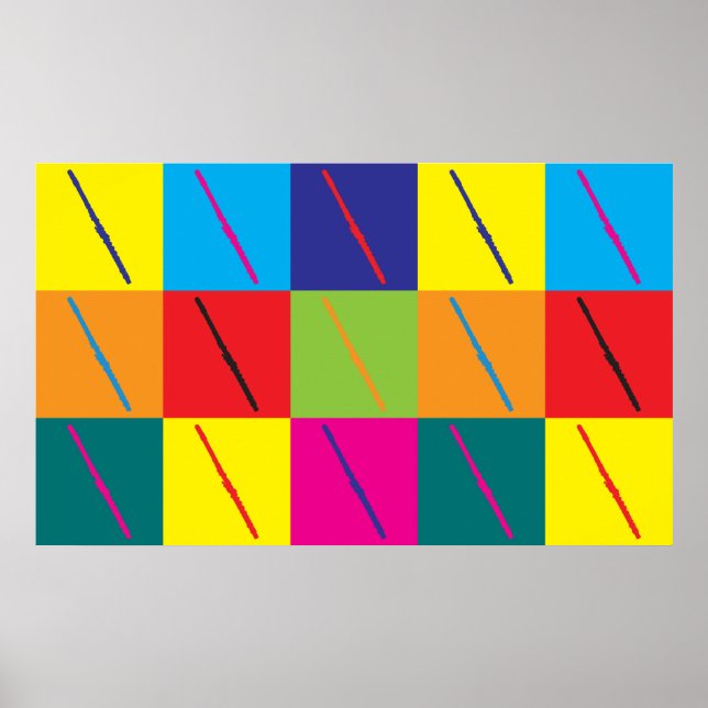 Flute Pop Art Poster (Front)