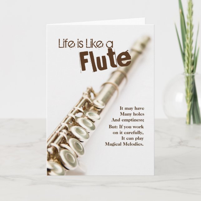 Flute Quote Greeting Card (Front)