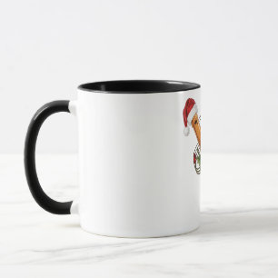 Flute Recorder Instrument Santa Hat Christmas Mug