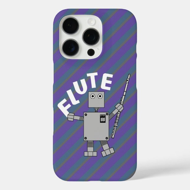 Flute Robot Text Case-Mate iPhone Case (Back)
