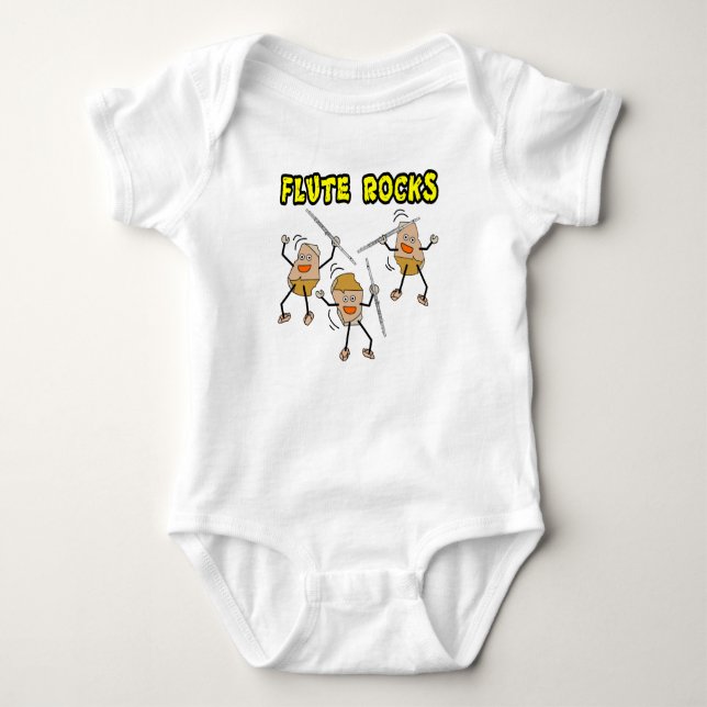 Flute Rocks Baby Bodysuit (Front)