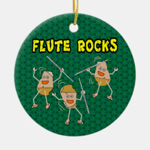Flute Rocks Ceramic Tree Decoration